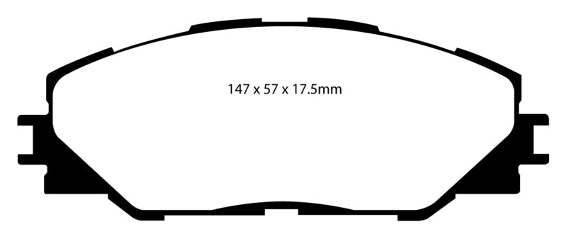 EBC 09-10 Pontiac Vibe 2.4 2WD Redstuff Front Brake Pads EBC Brake Pads - Performance AXOPROS
