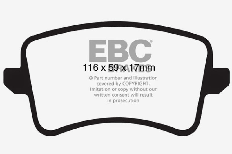 EBC 09-11 Audi A4 2.0 Turbo Greenstuff Rear Brake Pads EBC Brake Pads - Performance AXOPROS
