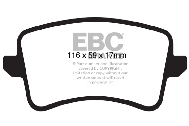 EBC 09-11 Audi A4 2.0 Turbo Greenstuff Rear Brake Pads EBC Brake Pads - Performance AXOPROS