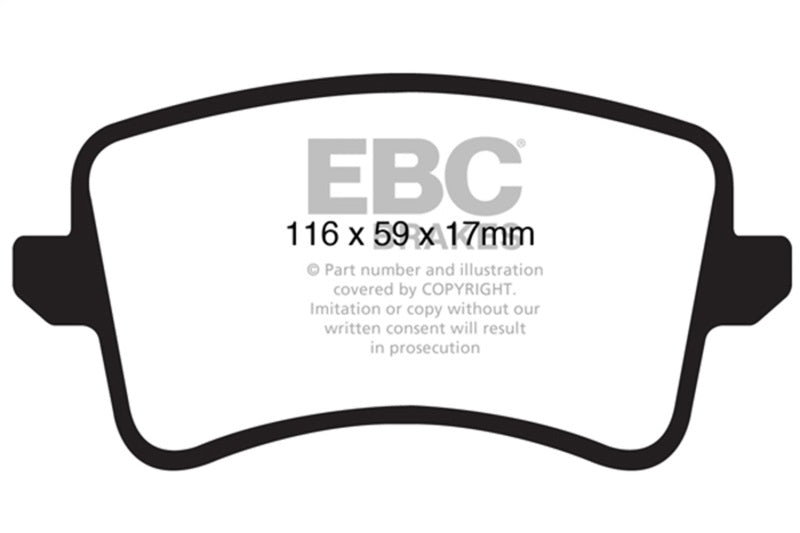 EBC 09-11 Audi A4 2.0 Turbo Redstuff Rear Brake Pads EBC Brake Pads - Performance AXOPROS