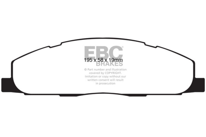 EBC 09-11 Dodge Ram 2500 Pick-up 5.7 2WD/4WD Extra Duty Rear Brake Pads EBC Brake Pads - Performance AXOPROS