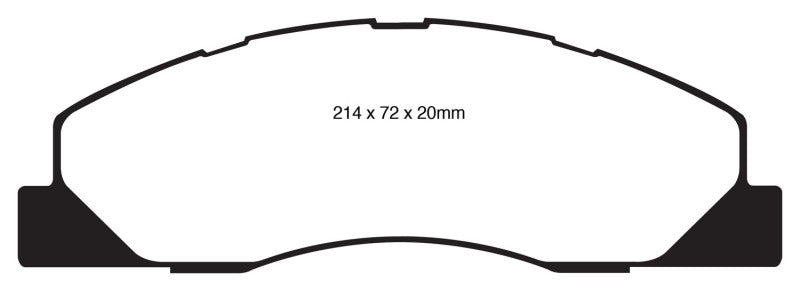 EBC 09-11 Dodge Ram 2500 Pick-up 5.7 2WD/4WD Yellowstuff Front Brake Pads EBC Brake Pads - Performance AXOPROS