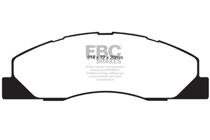 EBC 09-11 Dodge Ram 2500 Pick-up 5.7 2WD/4WD Yellowstuff Front Brake Pads EBC Brake Pads - Performance AXOPROS