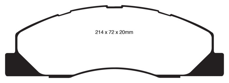 EBC 09-11 Dodge Ram 2500 Pick-up 5.7 2WD/4WD Yellowstuff Front Brake Pads EBC Brake Pads - Performance AXOPROS