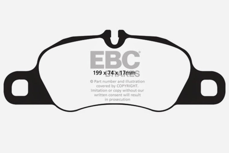 EBC 09-12 Porsche 911 (997) (Cast Iron Rotor only) 3.6 Carrera 2 Redstuff Front Brake Pads EBC Brake Pads - Performance AXOPROS