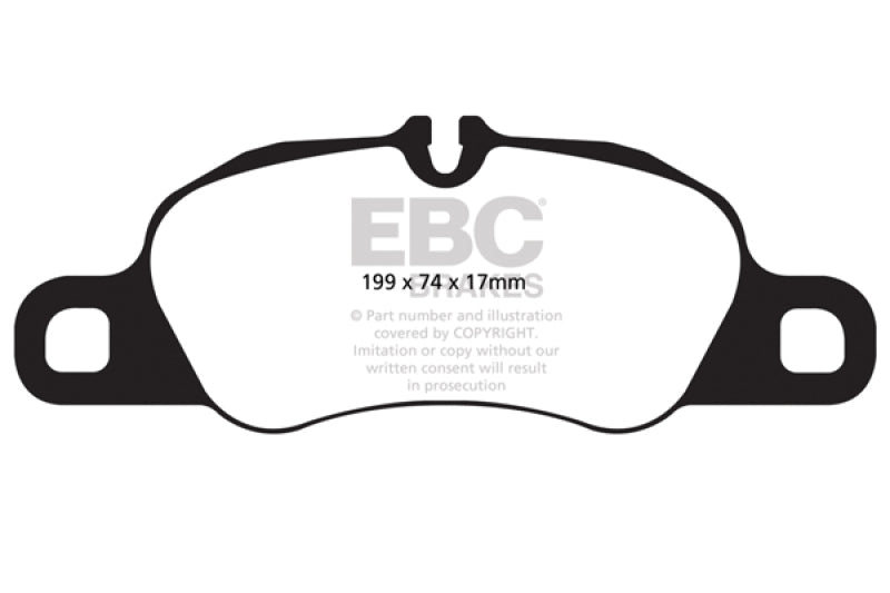 EBC 09-12 Porsche 911 (997) (Cast Iron Rotor only) 3.6 Carrera 2 Yellowstuff Front Brake Pads EBC Brake Pads - Performance AXOPROS