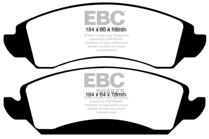 EBC 09-14 Cadillac Escalade 6.0 Hybrid Greenstuff Front Brake Pads EBC Brake Pads - Performance AXOPROS