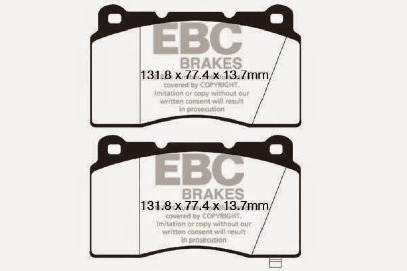 EBC 09+ Hyundai Genesis Coupe 2.0 Turbo (Brembo) Yellowstuff Front Brake Pads EBC Brake Pads - Performance AXOPROS