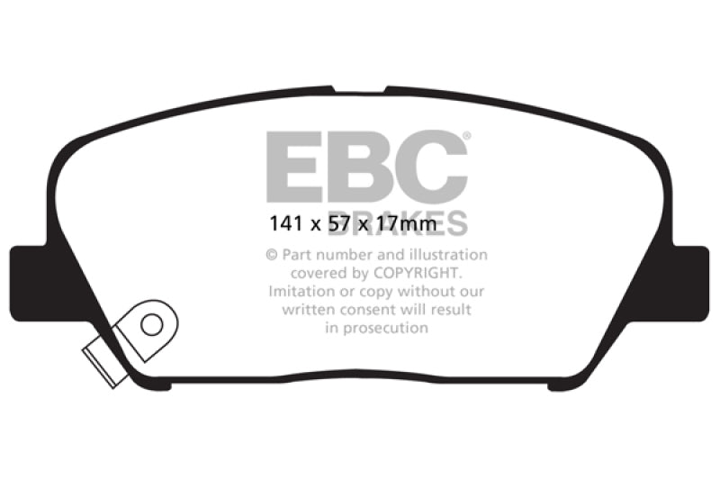 EBC 09+ Hyundai Genesis Coupe 2.0 Turbo Redstuff Front Brake Pads EBC Brake Pads - Performance AXOPROS