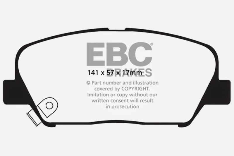 EBC 09+ Hyundai Genesis Coupe 2.0 Turbo Redstuff Front Brake Pads EBC Brake Pads - Performance AXOPROS