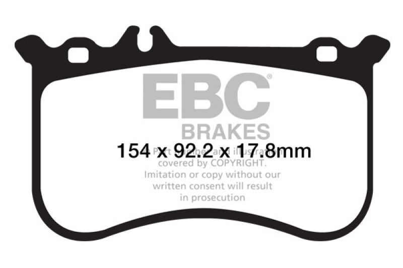 EBC 10-11 Mercedes-Benz CL550 5.5 AMG Sport Pkg Redstuff Front Brake Pads EBC Brake Pads - Performance AXOPROS