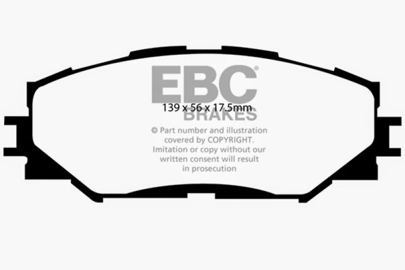 EBC 10-12 Lexus HS250h 2.4 Hybrid Greenstuff Front Brake Pads EBC Brake Pads - Performance AXOPROS
