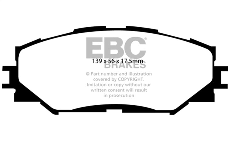 EBC 10-12 Lexus HS250h 2.4 Hybrid Greenstuff Front Brake Pads EBC Brake Pads - Performance AXOPROS