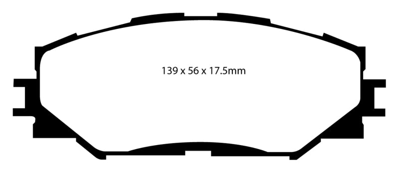 EBC 10-12 Lexus HS250h 2.4 Hybrid Yellowstuff Front Brake Pads EBC Brake Pads - Performance AXOPROS