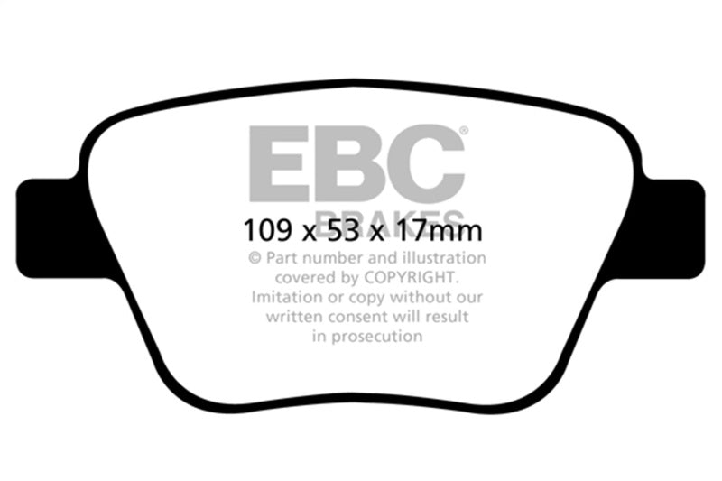 EBC 10-13 Audi A3 2.0 Turbo (Bosch rear caliper) Redstuff Rear Brake Pads EBC Brake Pads - Performance AXOPROS