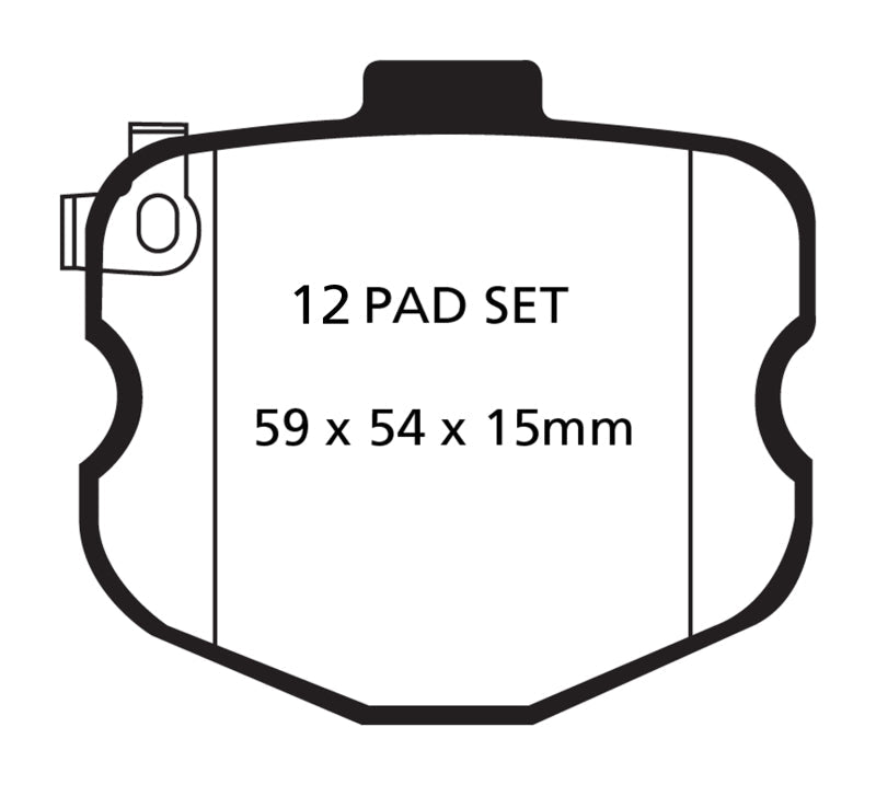 EBC 10-13 Chevrolet Corvette (C6) 6.2 Grand Sport Yellowstuff Front Brake Pads EBC Brake Pads - Performance AXOPROS