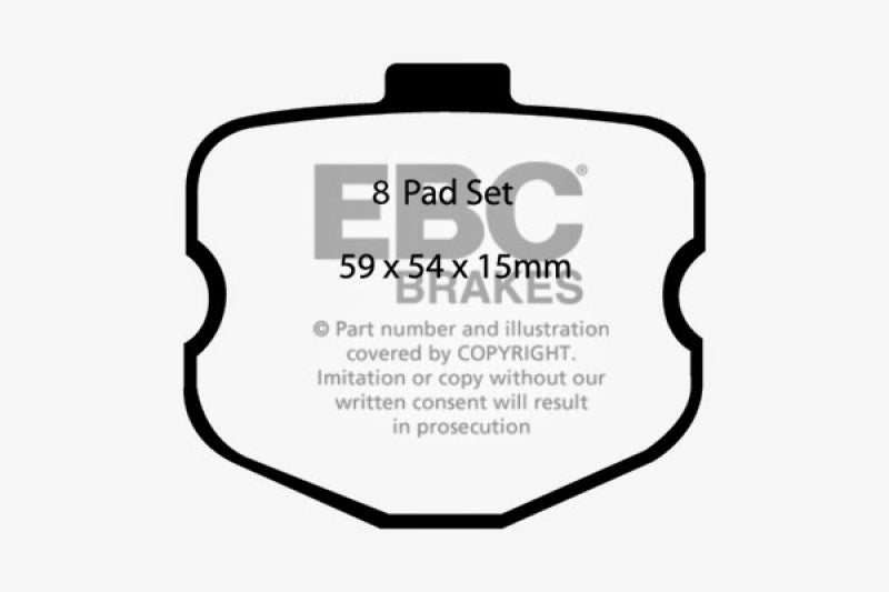 EBC 10-13 Chevrolet Corvette (C6) 6.2 Grand Sport Yellowstuff Front Brake Pads EBC Brake Pads - Performance AXOPROS