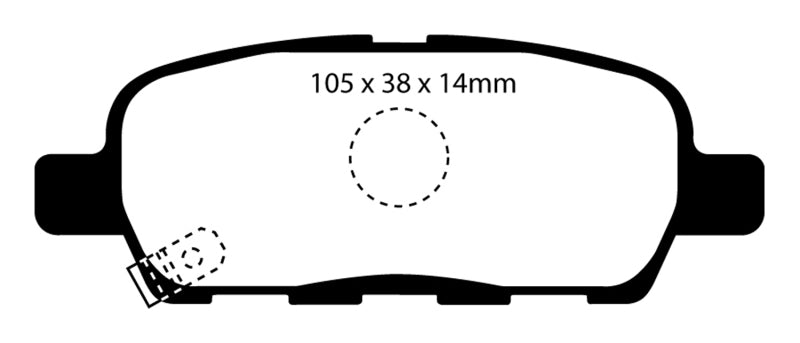 EBC 10-13 Infiniti FX35 3.5 Greenstuff Rear Brake Pads EBC Brake Pads - Performance AXOPROS