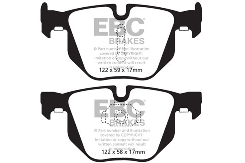 EBC 10-14 BMW X5 3.0 Turbo (35) Redstuff Rear Brake Pads EBC Brake Pads - Performance AXOPROS