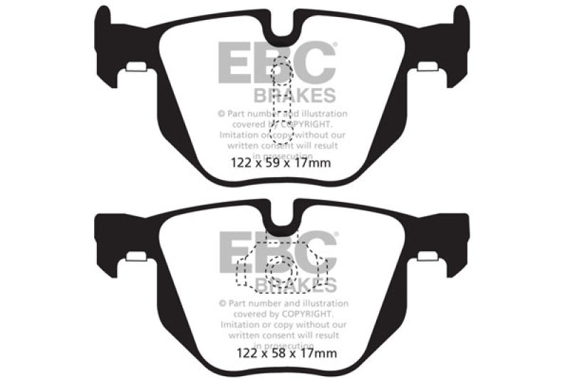 EBC 10-14 BMW X5 3.0 Turbo (35) Yellowstuff Rear Brake Pads EBC Brake Pads - Performance AXOPROS