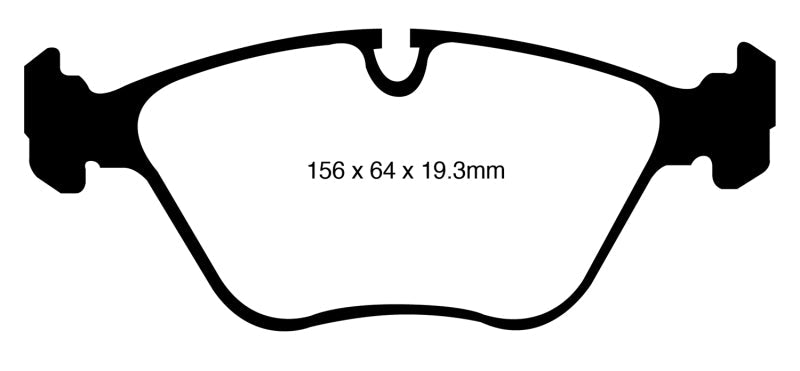 EBC 10-14 BMW X5 4.4 Twin Turbo (50) Yellowstuff Front Brake Pads EBC Brake Pads - Performance AXOPROS