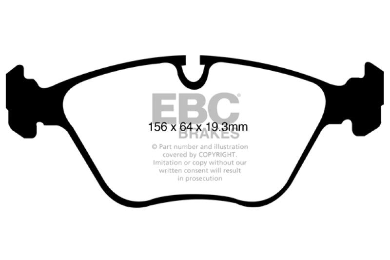 EBC 10-14 BMW X5 4.4 Twin Turbo (50) Yellowstuff Front Brake Pads EBC Brake Pads - Performance AXOPROS