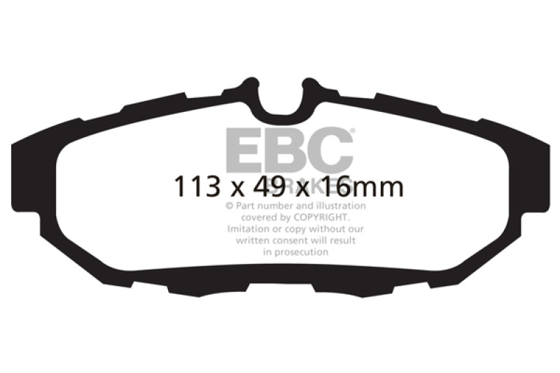 EBC 10-14 Ford Mustang 3.7 Yellowstuff Rear Brake Pads EBC Brake Pads - Performance AXOPROS