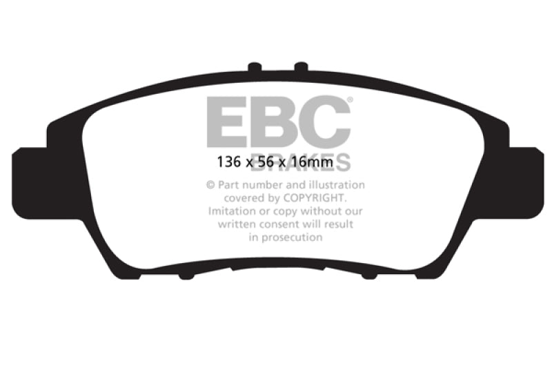EBC 10-15 Honda CR-Z 1.5LL Hybrid Redstuff Front Brake Pads EBC Brake Pads - Performance AXOPROS