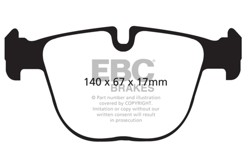 EBC 10+ BMW X5M 4.4 Twin Turbo Redstuff Rear Brake Pads EBC Brake Pads - Performance AXOPROS