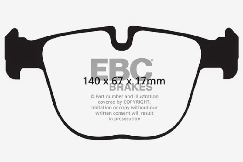 EBC 10+ BMW X5M 4.4 Twin Turbo Redstuff Rear Brake Pads EBC Brake Pads - Performance AXOPROS