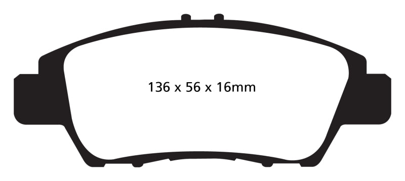 EBC 10+ Honda CR-Z 1.5 Hybrid Greenstuff Front Brake Pads EBC Brake Pads - Performance AXOPROS