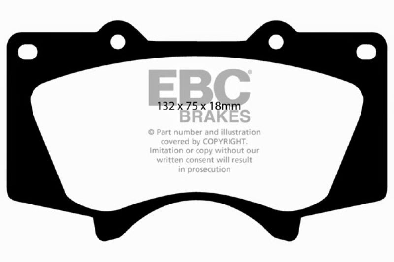 EBC 10+ Lexus GX460 4.6 Yellowstuff Front Brake Pads EBC Brake Pads - Performance AXOPROS