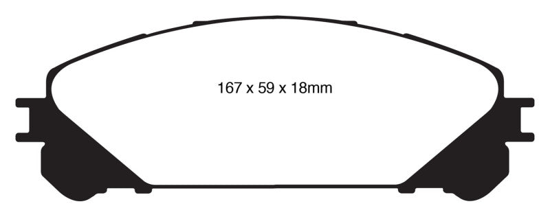 EBC 10+ Lexus RX350 3.5 (Japan) Greenstuff Front Brake Pads EBC Brake Pads - Performance AXOPROS