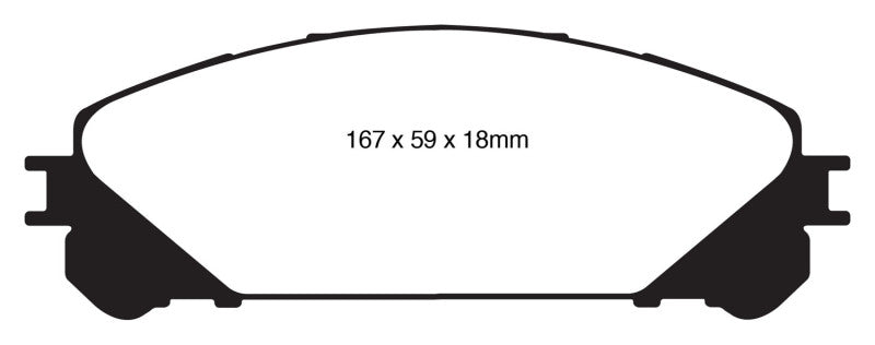 EBC 10+ Lexus RX350 3.5 (Japan) Greenstuff Front Brake Pads EBC Brake Pads - Performance AXOPROS