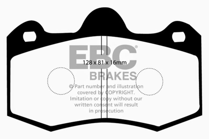EBC 10+ Lotus Evora 3.5 Redstuff Front Brake Pads EBC Brake Pads - Performance AXOPROS