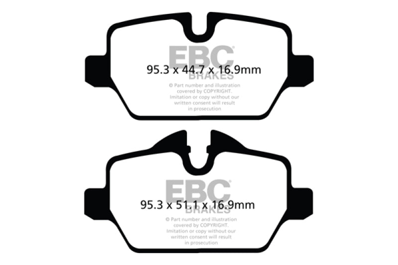 EBC 10+ Mini Countryman 1.6 Cooper Yellowstuff Rear Brake Pads EBC Brake Pads - Performance AXOPROS
