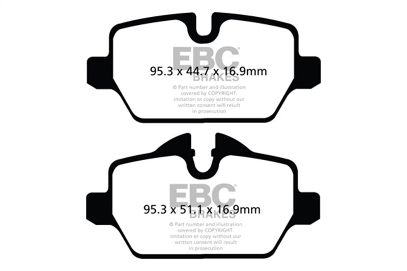 EBC 10+ Mini Countryman 1.6 Cooper Yellowstuff Rear Brake Pads EBC Brake Pads - Performance AXOPROS