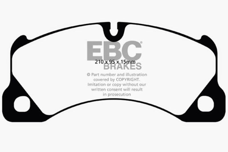 EBC 10+ Volkswagen Touareg 3.0 Supercharged Hybrid Redstuff Front Brake Pads EBC Brake Pads - Performance AXOPROS