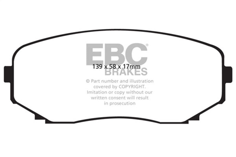 EBC 11-14 Ford Edge 2.0 Turbo Redstuff Front Brake Pads EBC Brake Pads - Performance AXOPROS