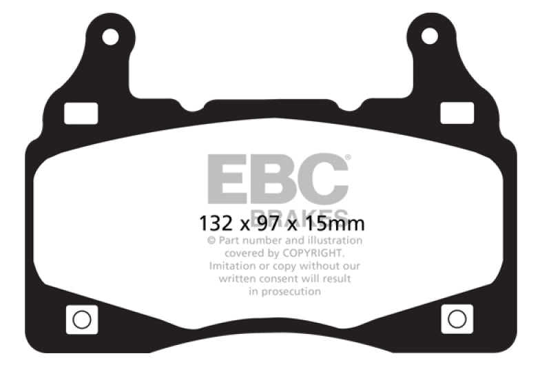EBC 11-15 Chevrolet Camaro (5th Gen) 6.2 Redstuff Front Brake Pads EBC Brake Pads - Performance AXOPROS