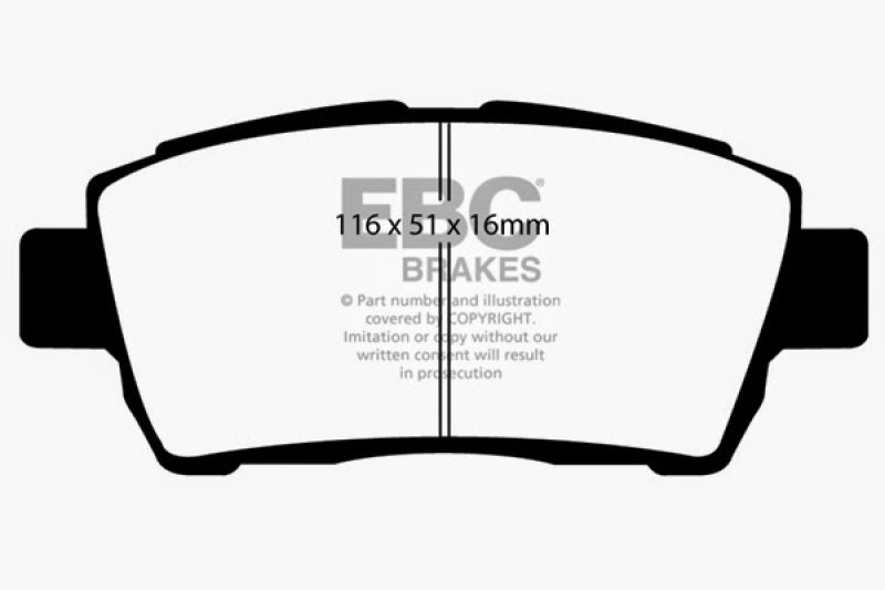 EBC 11-15 Scion IQ 1.3 Redstuff Front Brake Pads EBC Brake Pads - Performance AXOPROS