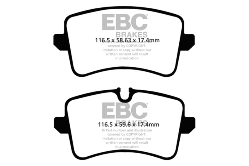EBC 11 Audi A6 2.0 Turbo Redstuff Rear Brake Pads EBC Brake Pads - Performance AXOPROS