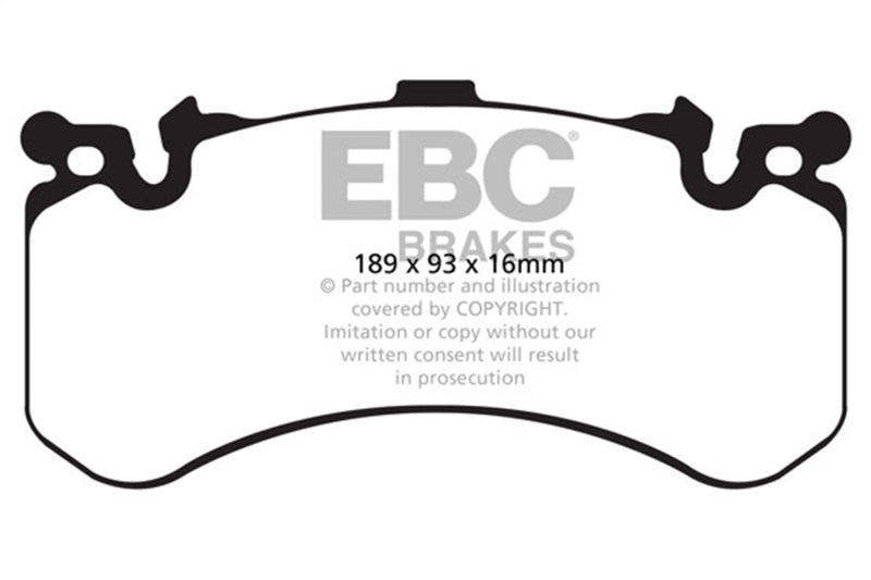 EBC 11+ Audi A8 Quattro 6.3 (Cast Iron Rotors) Redstuff Front Brake Pads EBC Brake Pads - Performance AXOPROS