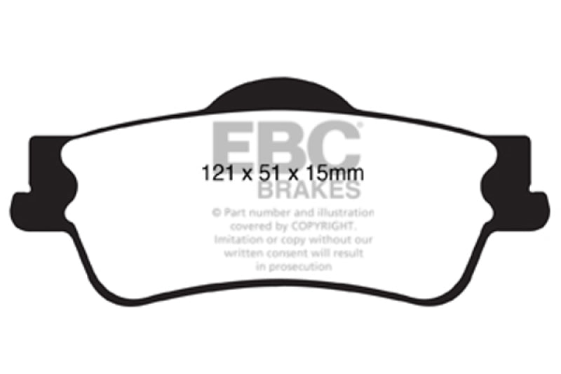 EBC 11+ Chevrolet Caprice 3.6 Redstuff Rear Brake Pads EBC Brake Pads - Performance AXOPROS