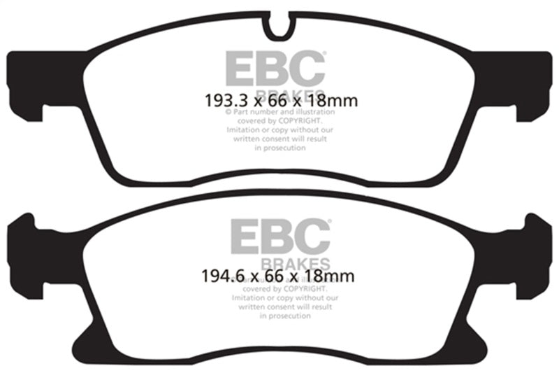 EBC 11+ Dodge Durango 3.6 Extra Duty Front Brake Pads EBC Brake Pads - Performance AXOPROS