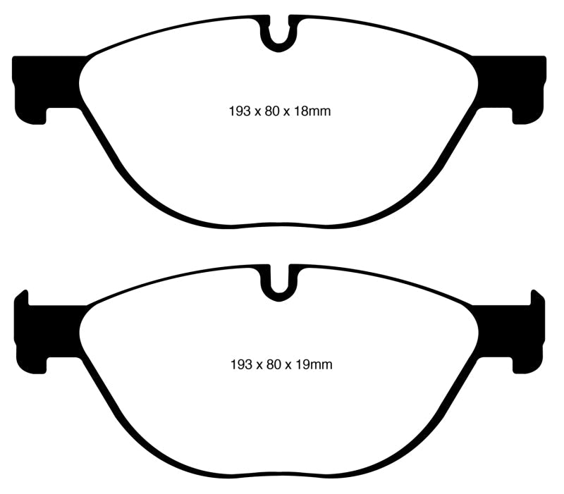 EBC 12-13 BMW 528 2.0 Turbo (F10) Performance Yellowstuff Front Brake Pads EBC Brake Pads - Performance AXOPROS