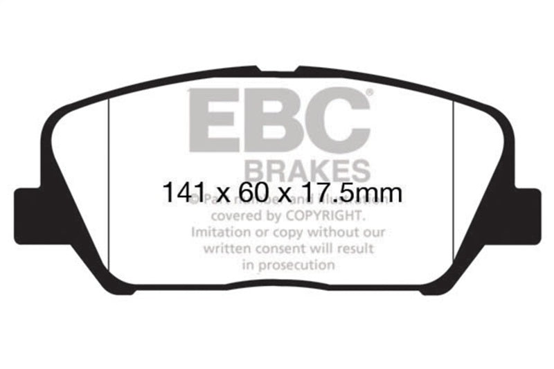 EBC 12-15 Hyundai Veloster 1.6 Turbo Yellowstuff Front Brake Pads EBC Brake Pads - Performance AXOPROS