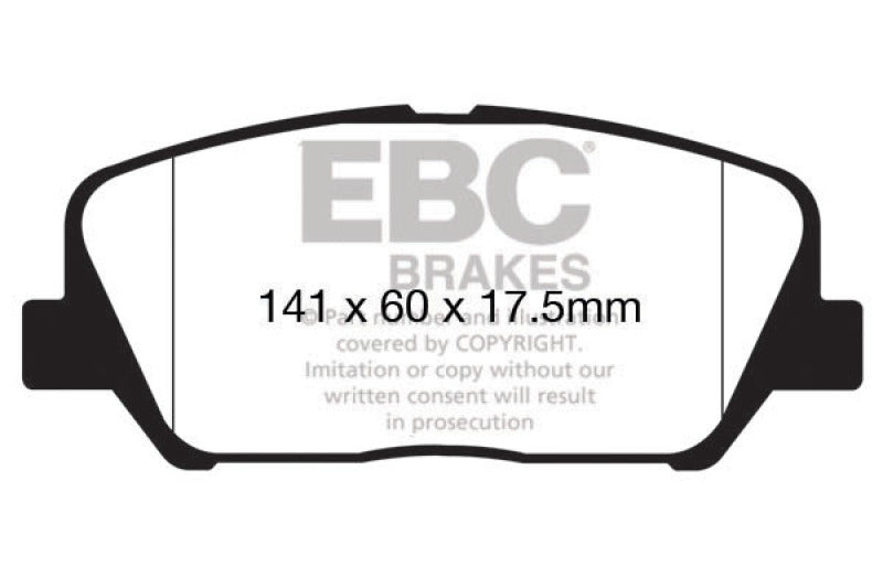 EBC 12-15 Hyundai Veloster 1.6 Turbo Yellowstuff Front Brake Pads EBC Brake Pads - Performance AXOPROS