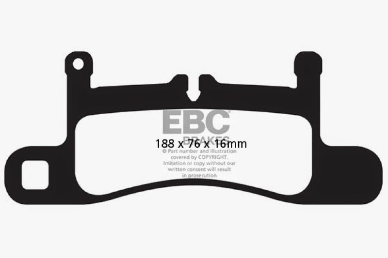 EBC 12-15 Porsche 911 (991) (Cast Iron Rotor only) 3.4 Carrera Yellowstuff Rear Brake Pads EBC Brake Pads - Performance AXOPROS