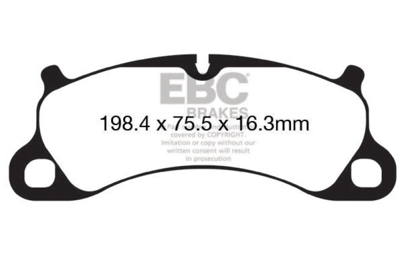 EBC 12-15 Porsche 911 (991) (Cast Iron Rotor only) 3.8 Carrera S Redstuff Front Brake Pads EBC Brake Pads - Performance AXOPROS